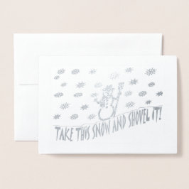 雪だるまよ、この雪をシャベルで除けろ！冬だ、ZSG 箔カード