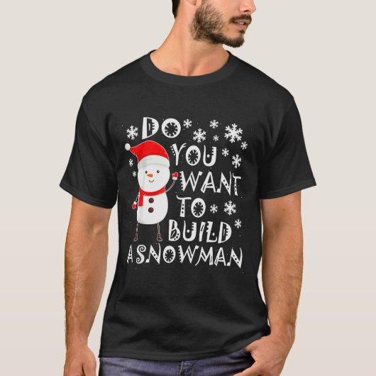 雪だるまを作ってみませんか スイートスノーマン クリス Tシャツ (正面)