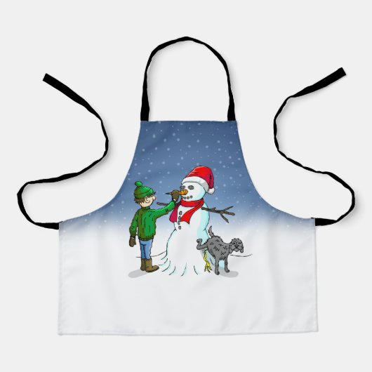 雪だるまを作ろう エプロン (正面)