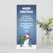 雪だるまを作ろう クリスマスカード (スタンド正面)