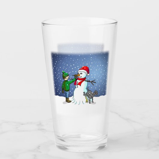 雪だるまを作ろう タンブラーグラス (正面)