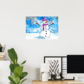 雪だるまを作ろう ポスター (ホームオフィス)