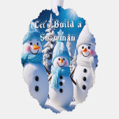 雪だるまを作ろう メモリアル オーナメントカード (左)