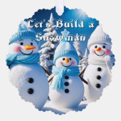 雪だるまを作ろう メモリアル オーナメントカード (正面)