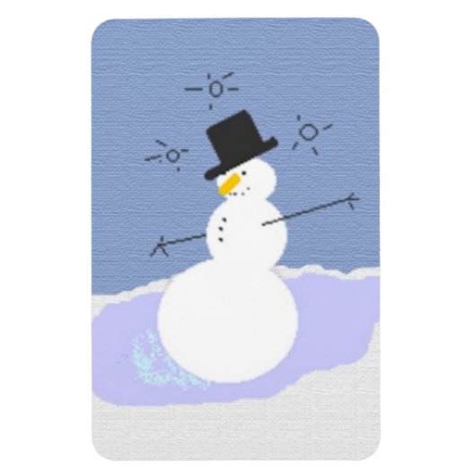 雪だるまを酔わせる マグネット (縦)
