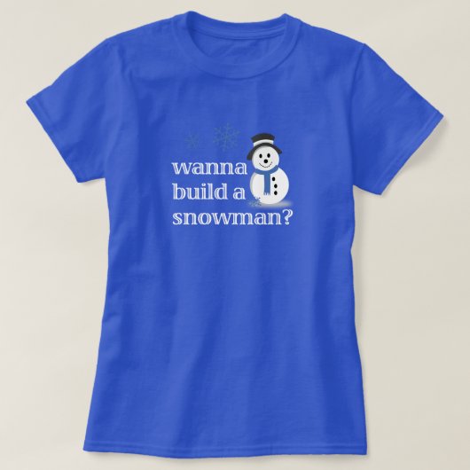 雪だるまを？ Tシャツ (デザイン正面)