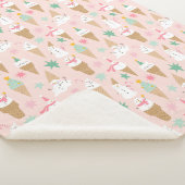 雪だるまアイスクリームコーンクリスマスパターン シェルパブランケット (3/4)