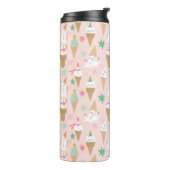 雪だるまアイスクリームコーンクリスマスパターン タンブラー (回転左)