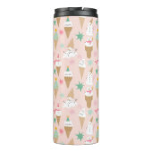 雪だるまアイスクリームコーンクリスマスパターン タンブラー (裏面)