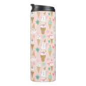 雪だるまアイスクリームコーンクリスマスパターン タンブラー (回転右)