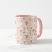 雪だるまアイスクリームコーンクリスマスパターン マグカップ (正面右)