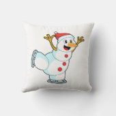 雪だるまアットアイススケートで滑るとアイススケート.PNG クッション (裏面)