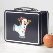 雪だるまアットアイススケートで滑るとアイススケート.PNG メタルランチボックス (インサイチュ)