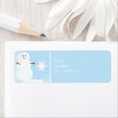 雪だるまアットクリスマスオンブルー ラベル (インサイチュ)