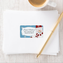 雪だるまアドレスステッカー ラベル