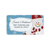 雪だるまアドレスステッカー ラベル (正面)