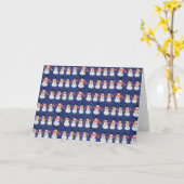 雪だるまアート-チャリティーカード カード (黄色い花)