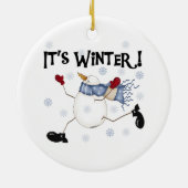 雪だるまイッツウィンターオーナメント セラミックオーナメント (裏面)