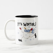 雪だるまイッツウィンター ツートーンマグカップ (左)