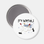 雪だるまイッツウィンター マグネット (正面/裏面)