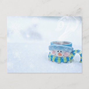 雪だるまイラストレーションはがき ポストカード