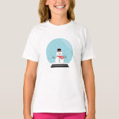 雪だるまインアスノーグローブシャツ Tシャツ (正面)