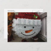 雪だるまインサンタハット シーズンポストカード (正面/裏面)