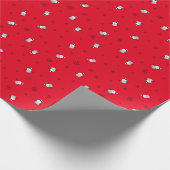 雪だるまインスノーパターンラッピング紙 ラッピングペーパー (角)