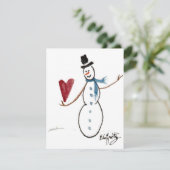 雪だるまイントップハットダンスと赤いハートの休日  シーズンカード (スタンド正面)