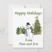 雪だるまインパインツリーズグリーツザシーズンホリデイCa