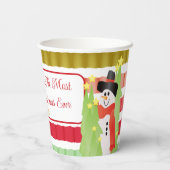 雪だるまインフェスティバルホリデーカラー 紙コップ (裏面)