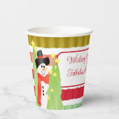 雪だるまインフェスティバルホリデーカラー 紙コップ (正面)