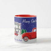 雪だるまインリトルレッドトラックアンドファームハウス マグカップ (中央)