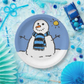雪だるまイン・サンシャイン ペーパープレート (パーティー)