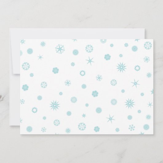 雪だるまウィンターバースデーパーティー招待状 招待状 (裏面)