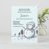 雪だるまウィンターパーティの招待状 招待状 (スタンド正面)