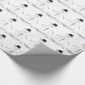 雪だるまウィンターホリデークリスマスギフトレトロヴィンテージ ラッピングペーパー (角)