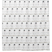 雪だるまウィンターホリデークリスマスバスレトロヴィンテージ シャワーカーテン (正面)