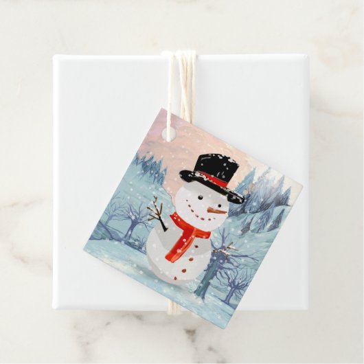 雪だるまウィンターホリデーズ |クリスマス フェイバータグ (インサイチュ)