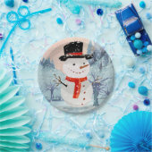 雪だるまウィンターホリデーズ |クリスマス ペーパープレート (パーティー)