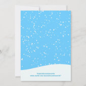 雪だるまウィンターワンダーランドガール誕生日招待状 招待状 (裏面)