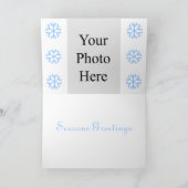 雪だるまウィンターワンダーランドフォトグリーティングカード シーズンカード (内部)