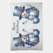 雪だるまエレガントクリスマス キッチンタオル (縦)