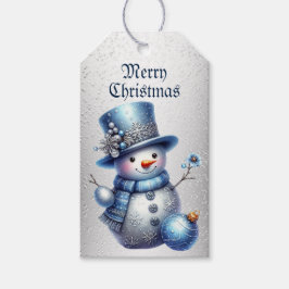 雪だるまエレガントクリスマス ギフトタグ