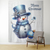 雪だるまエレガントクリスマス タペストリー (インサイチュ)