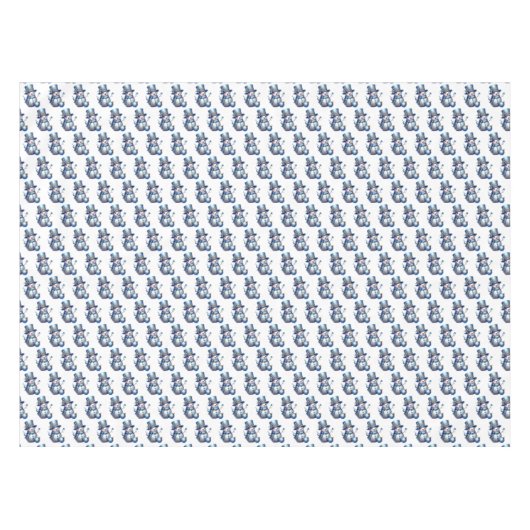 雪だるまエレガントクリスマス テーブルクロス (正面(横))