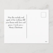 雪だるまエレガントジョイChristmas家族フォトコラージュ シーズンポストカード (裏面)