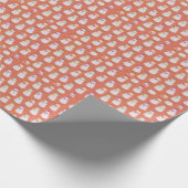 雪だるまオレンジ ラッピングペーパー (角)