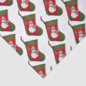 雪だるまオンクリスマスストッキング 薄葉紙 (詳細)