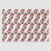 雪だるまオンクリスマスストッキング 薄葉紙 (正面)